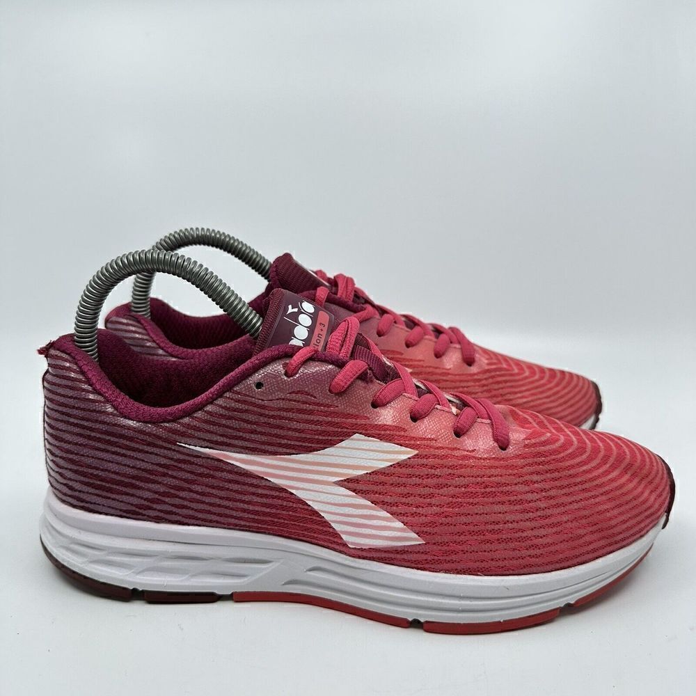 Diadora Action + 3 Women’s Size 8 Pink White Athletic Running Shoes 90224 View 5